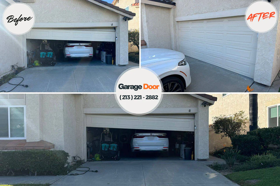 Before and after: garage door repair West Hazleton, PA